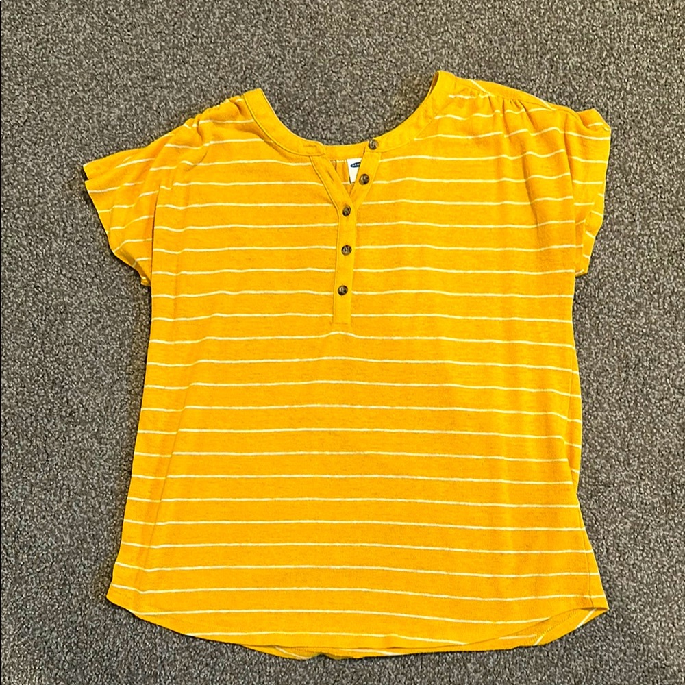 Mustard Yellow Short Sleeve Top